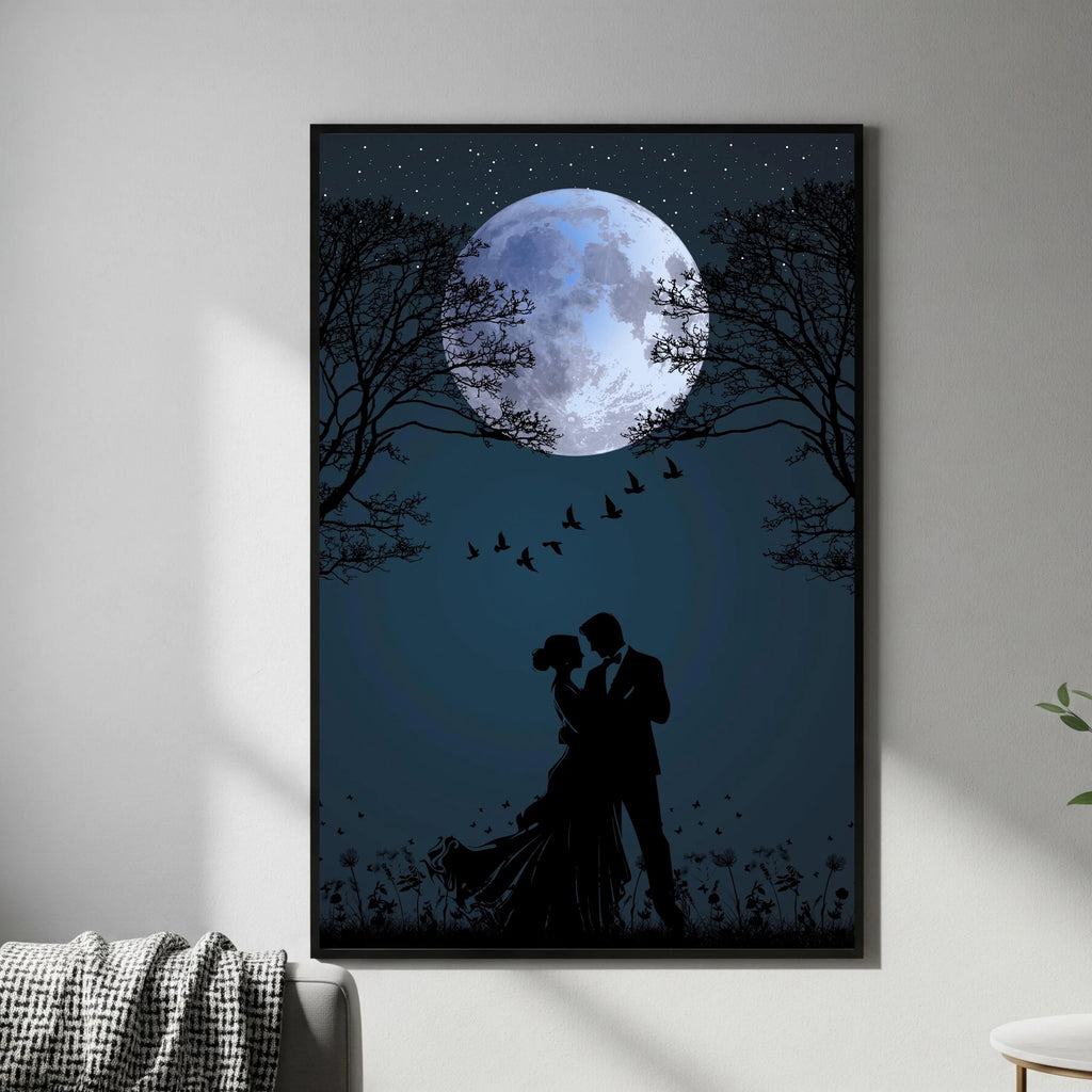 digital downloadable romantic wall poster dancing couple