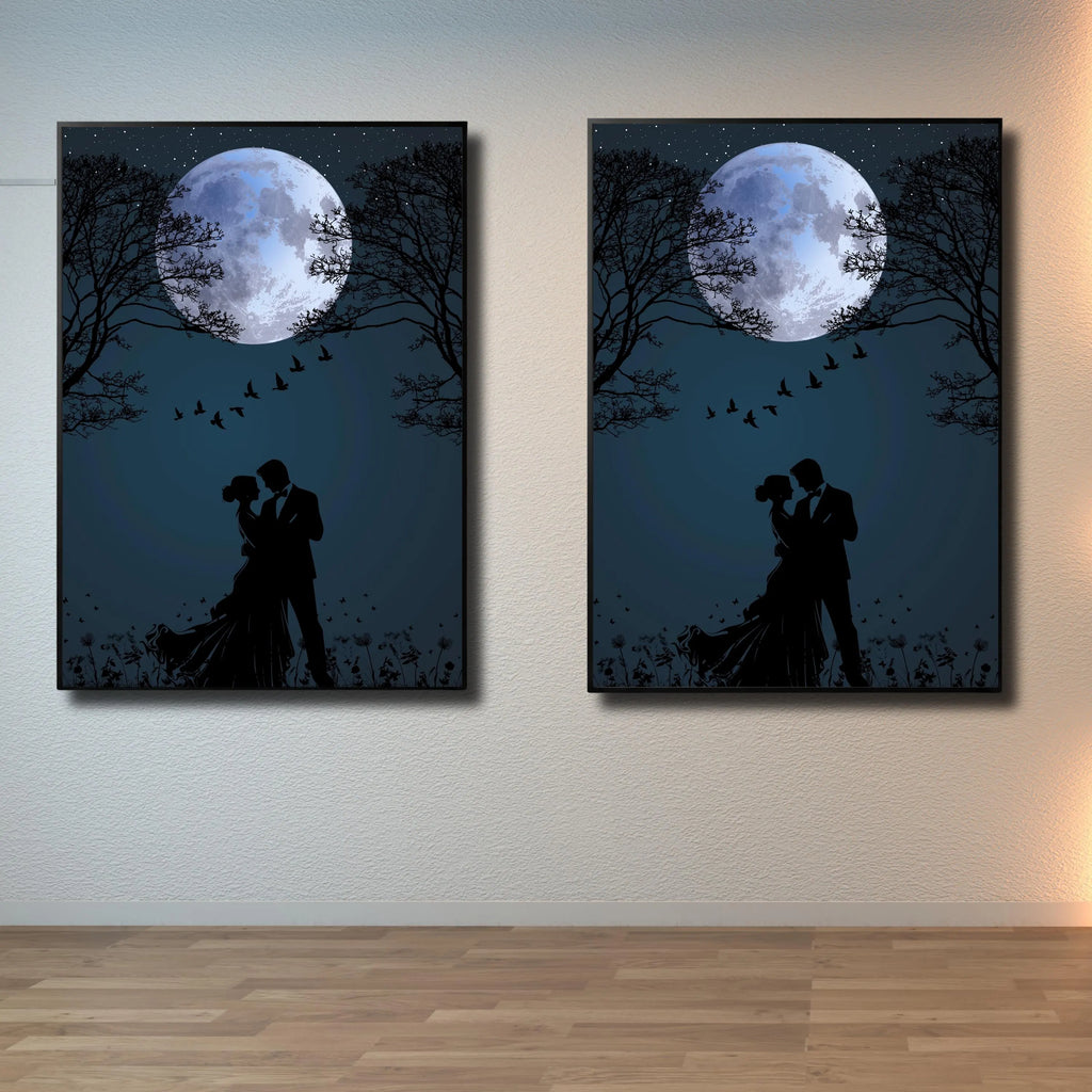 digital downloadable romantic wall poster dancing couple