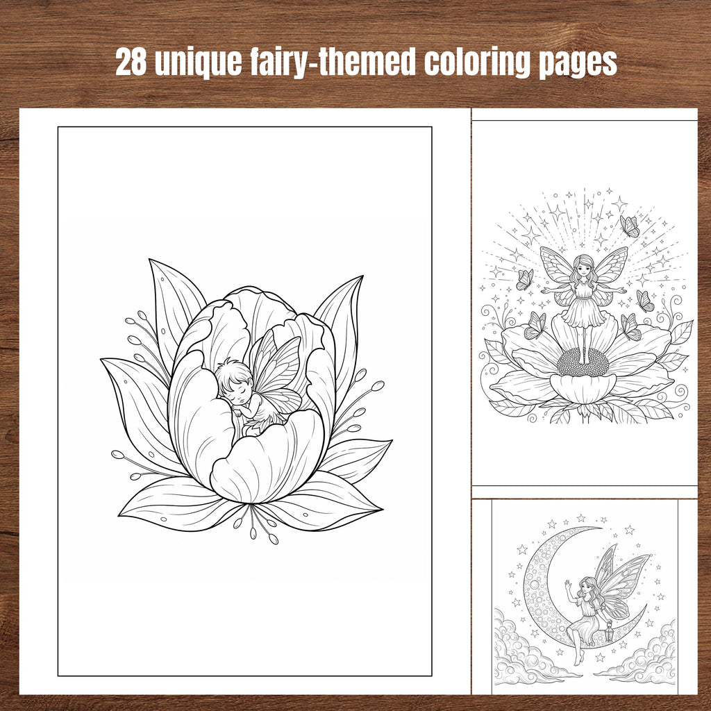 printable fairy coloring designs for kids