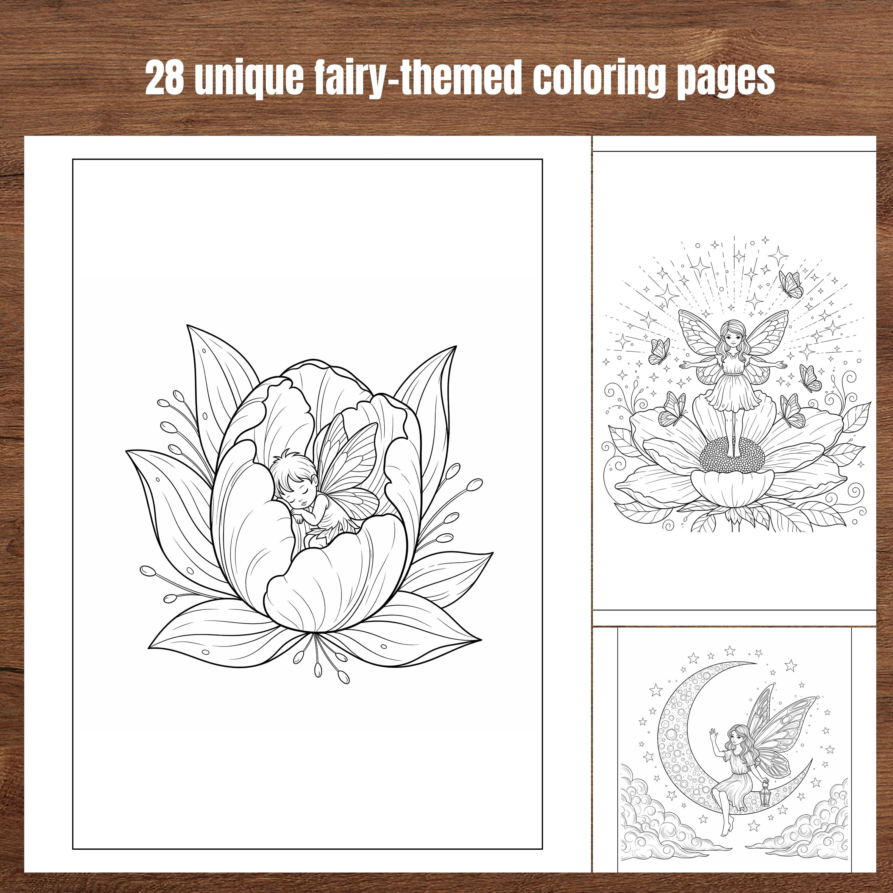 printable fairy coloring designs for kids
