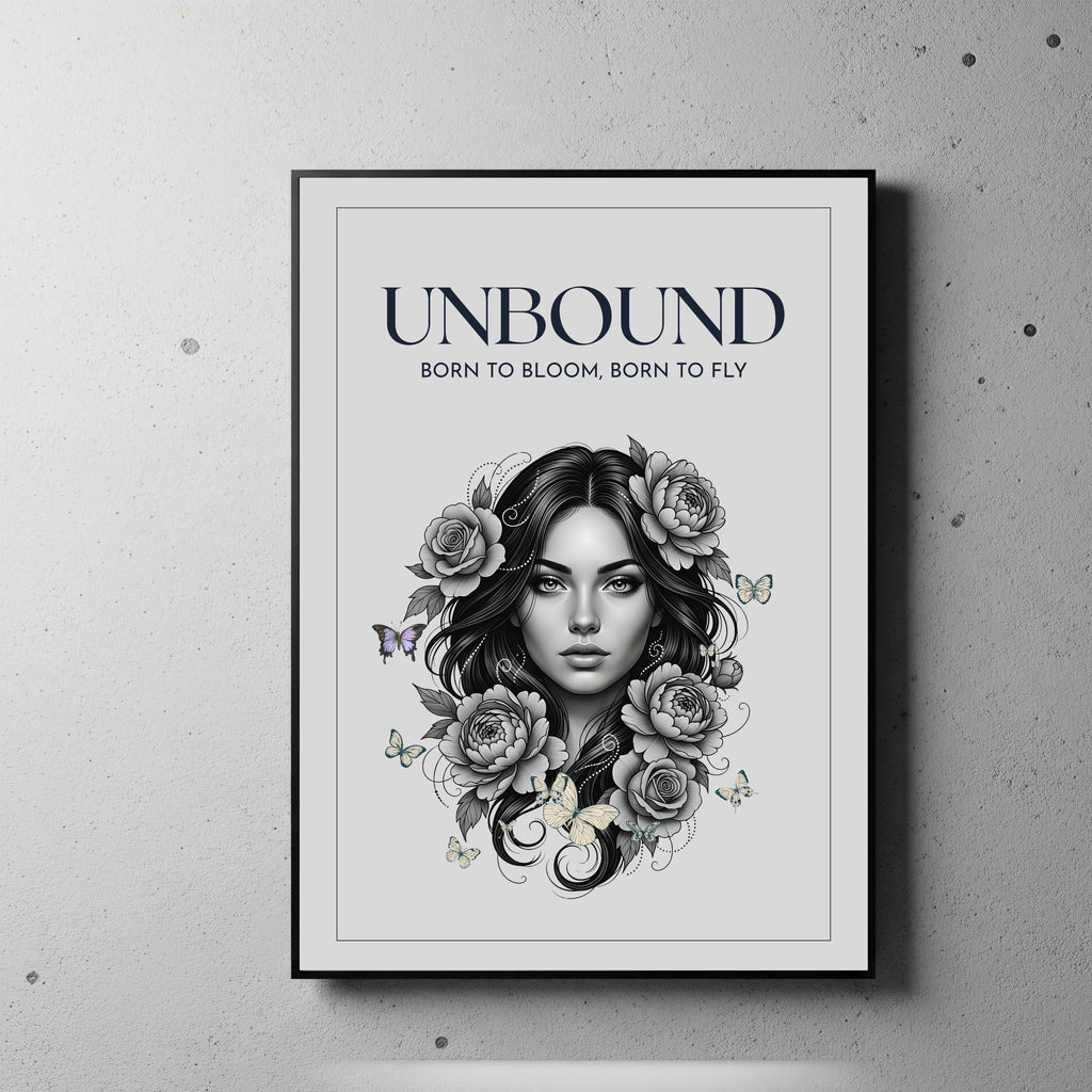 printable boho wall art unbound woman design