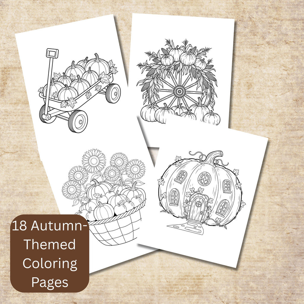 printable fall coloring book for kids