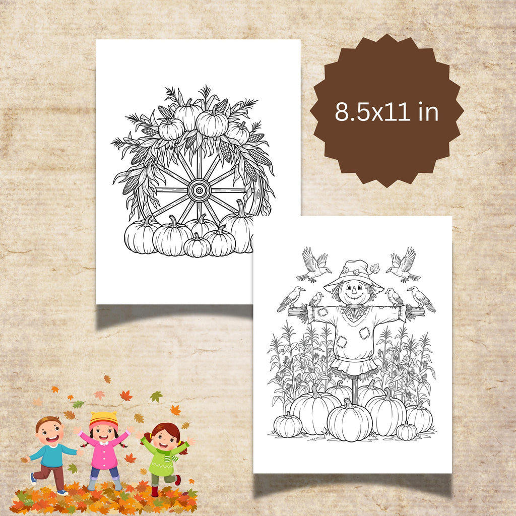 printable fall coloring book for kids