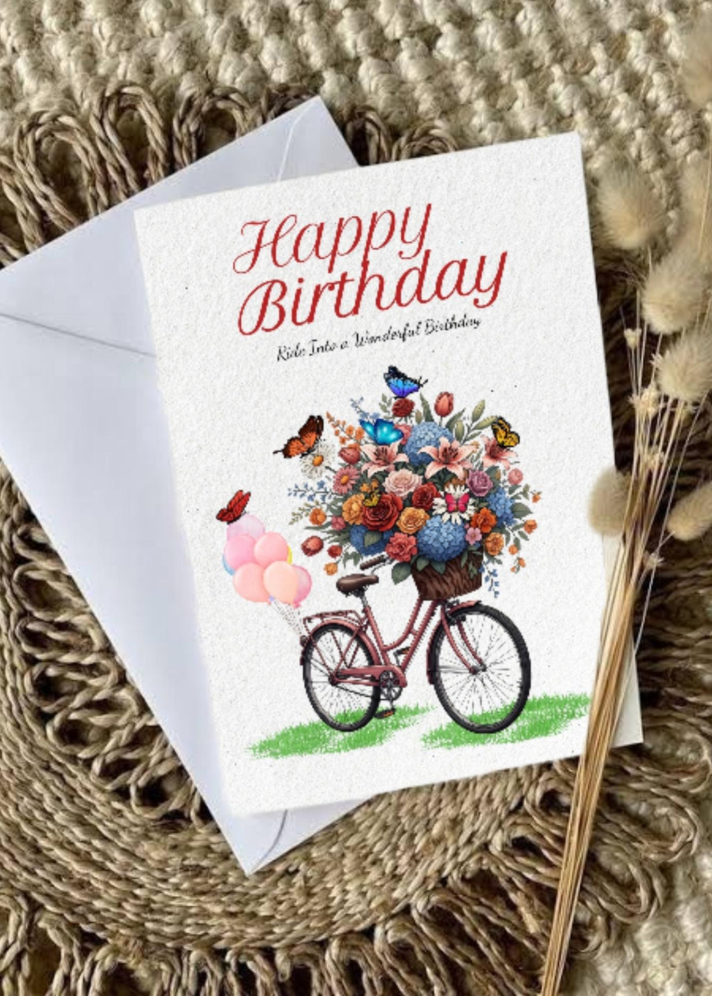 printable bicycle card for her birthday