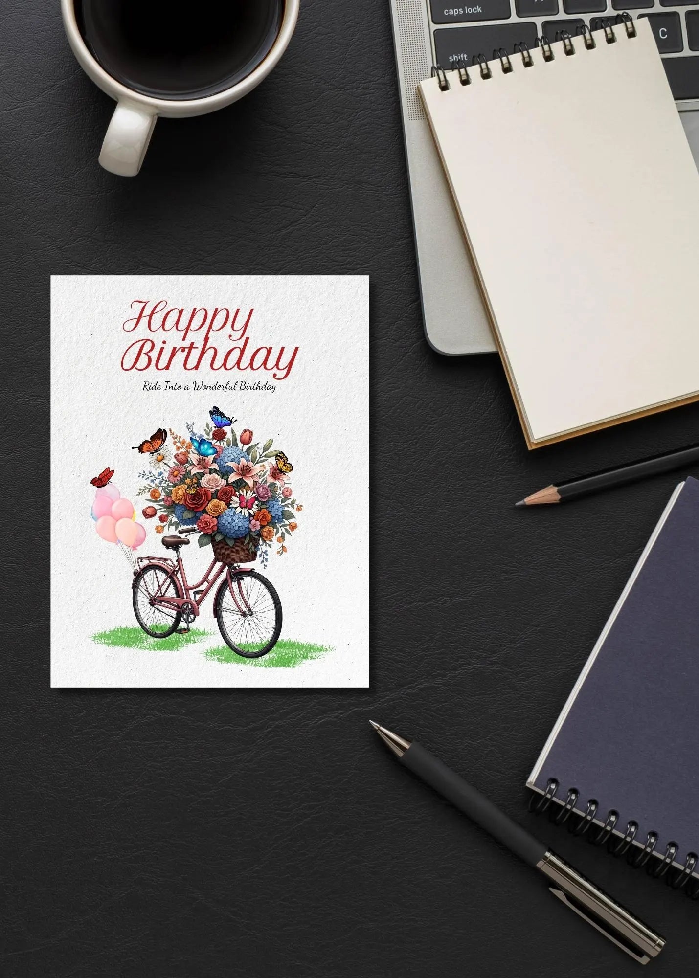printable bicycle card for her birthday