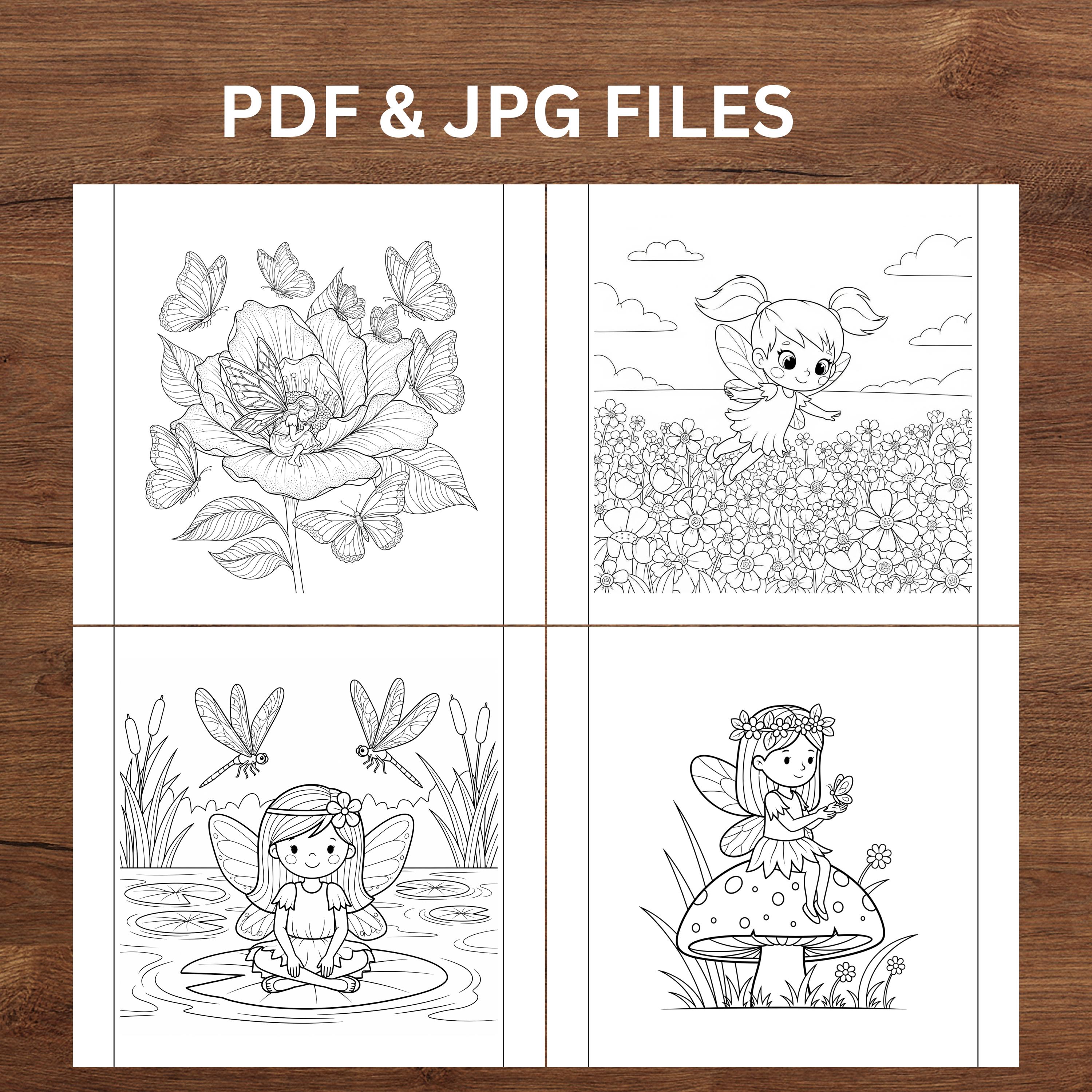 printable fairy coloring designs for kids