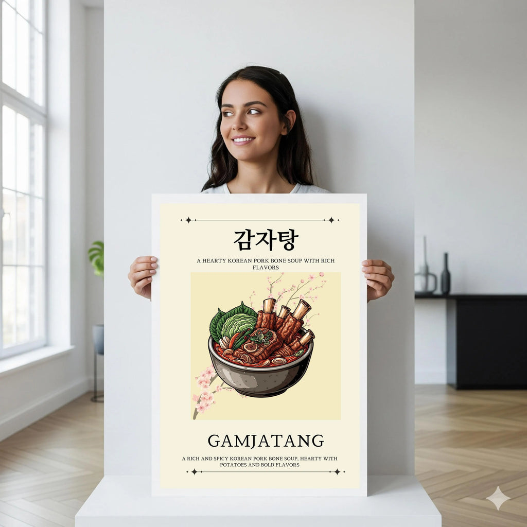 kimchi wall art printable Korean food