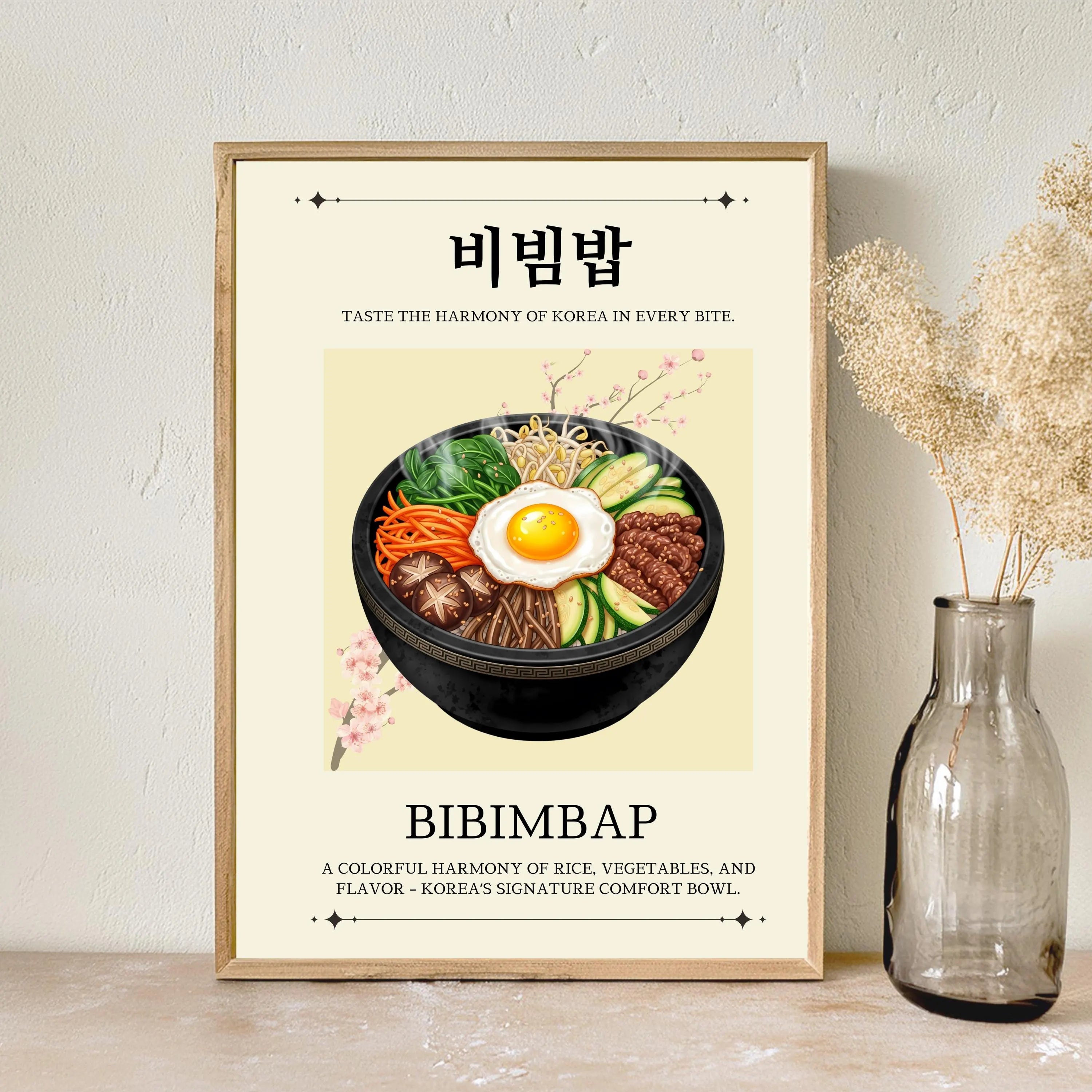 kimchi wall art printable Korean food